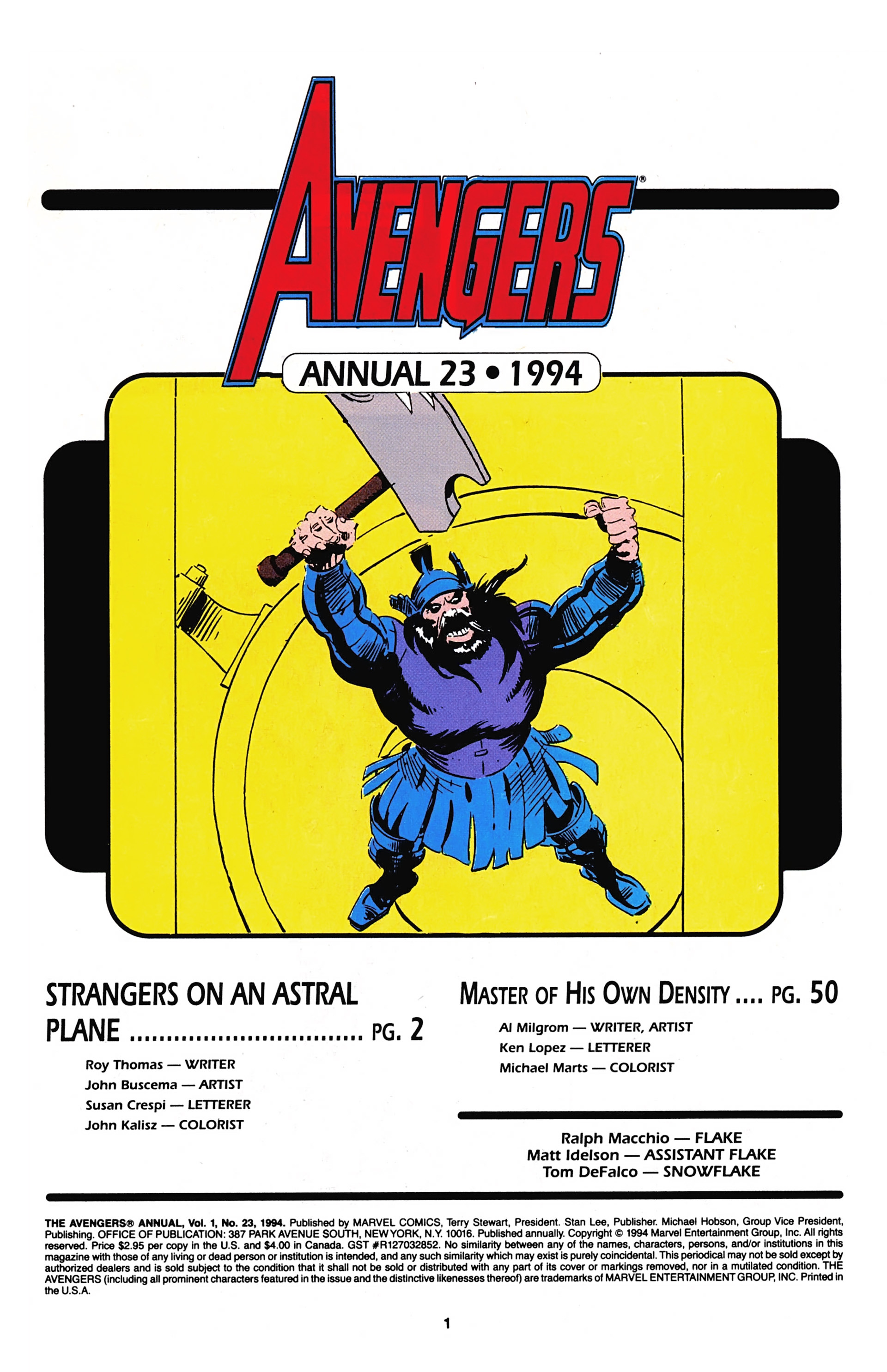 Read online The Avengers (1963) comic -  Issue # _Annual 23 - 2
