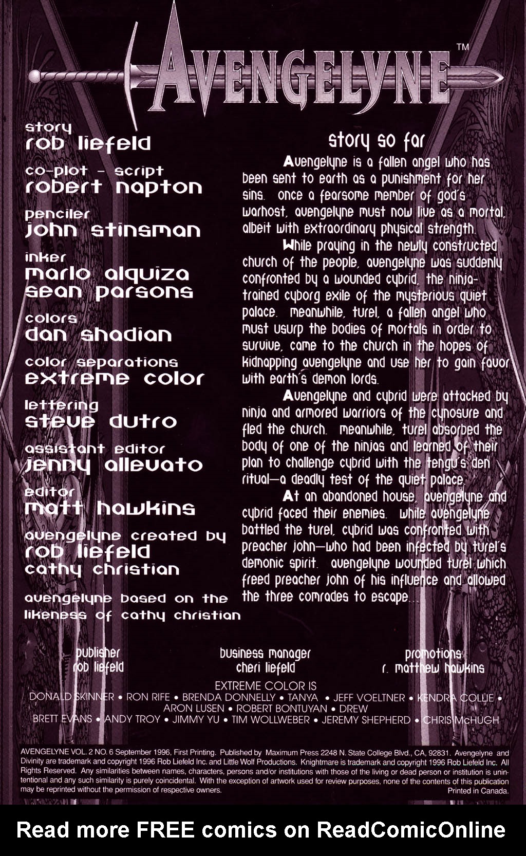 Read online Avengelyne (1996) comic -  Issue #6 - 2