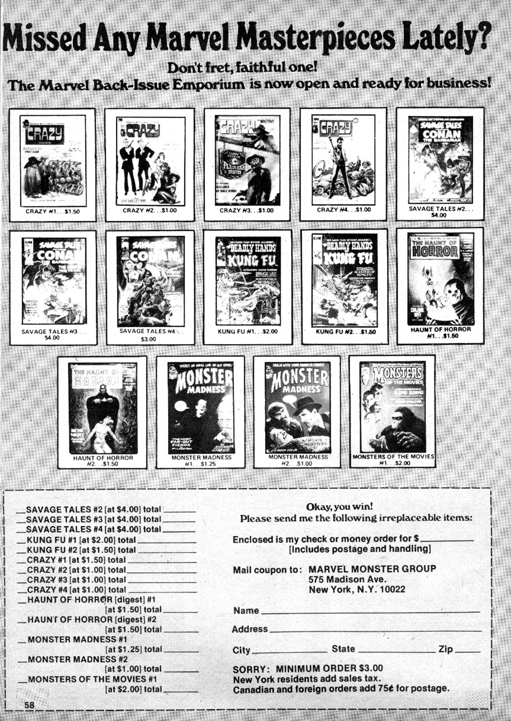 Read online The Deadly Hands of Kung Fu comic -  Issue #7 - 57