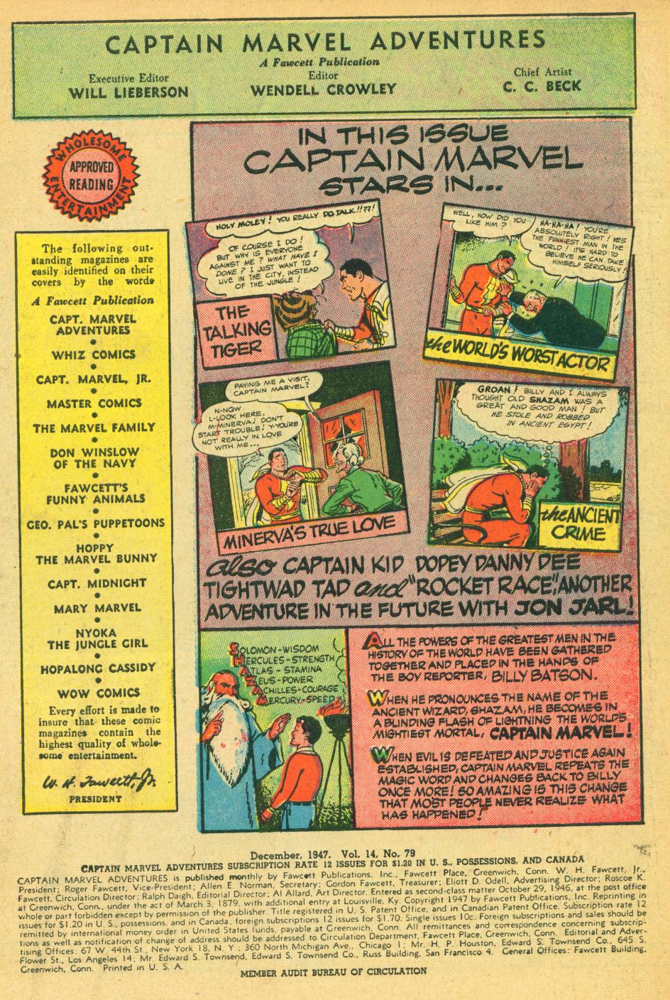 Read online Captain Marvel Adventures comic -  Issue #79 - 3