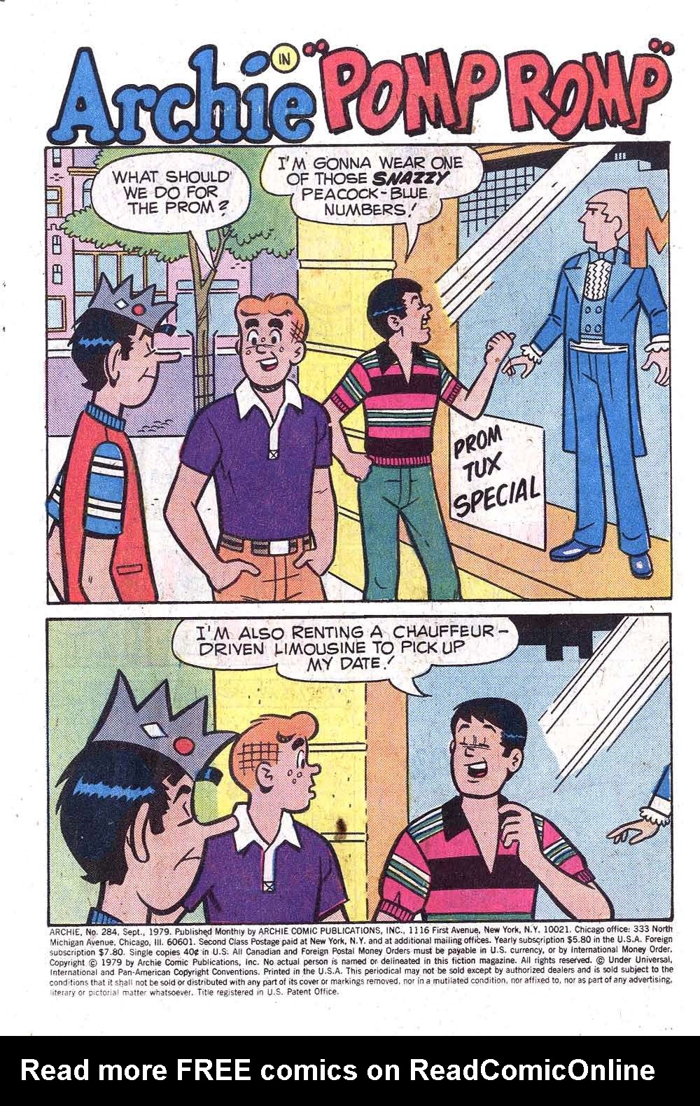Read online Archie (1960) comic -  Issue #284 - 3