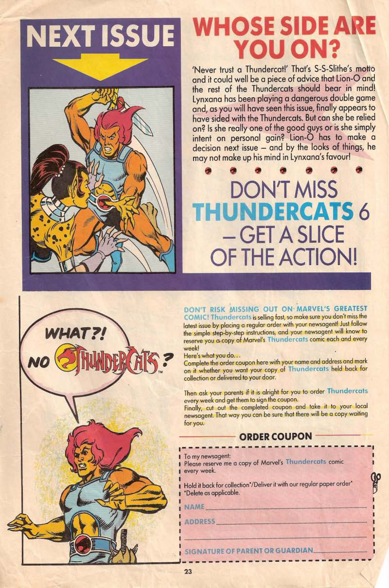 Read online ThunderCats (1987) comic -  Issue #5 - 15