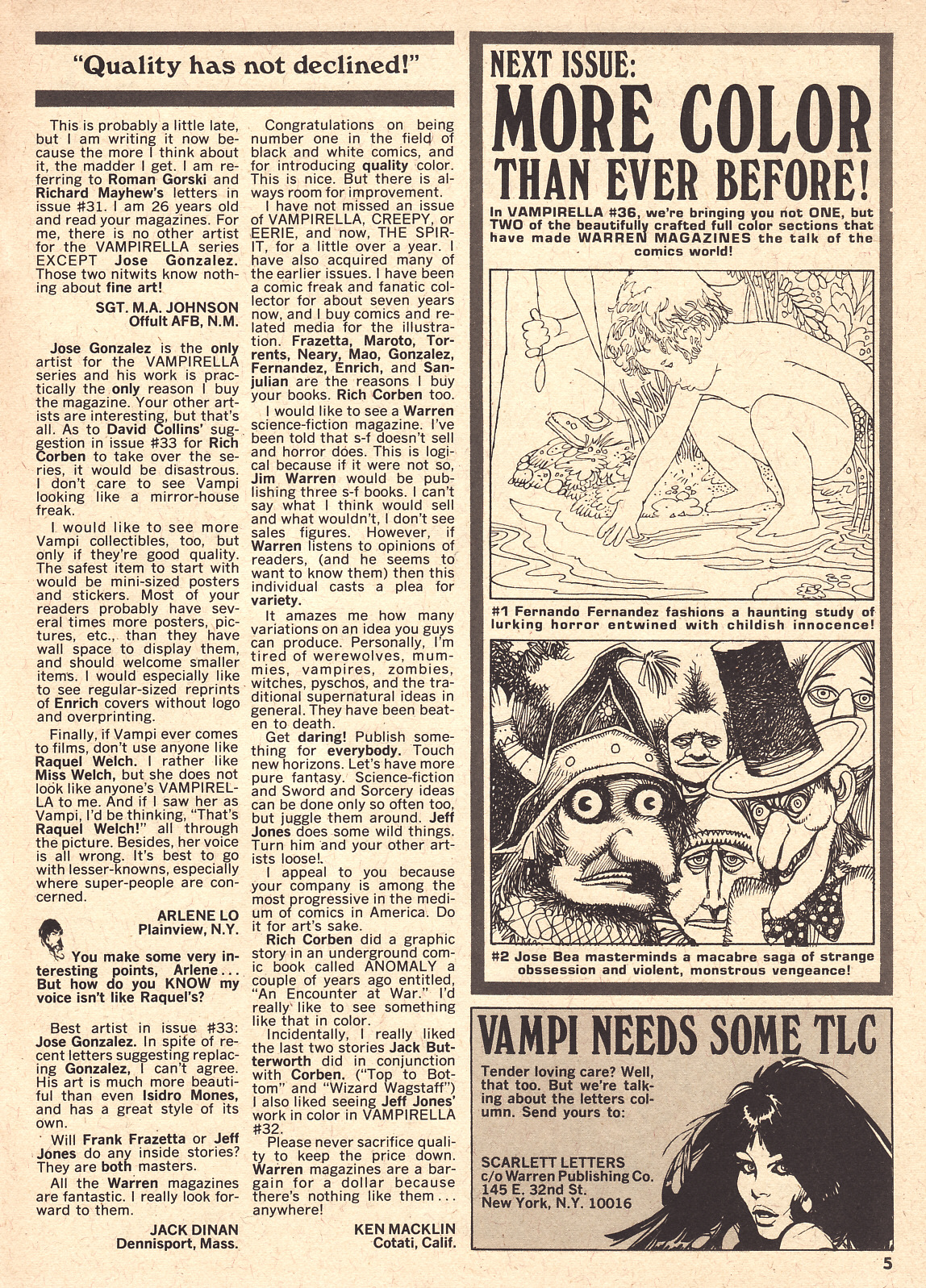 Read online Vampirella (1969) comic -  Issue #35 - 5