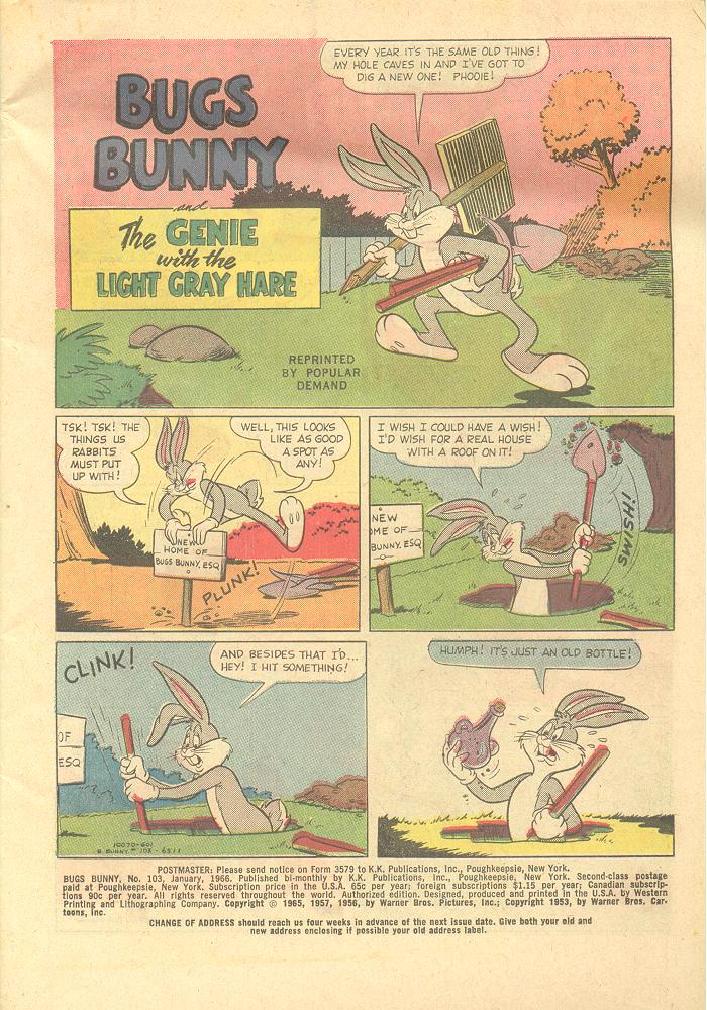 Read online Bugs Bunny comic -  Issue #103 - 3