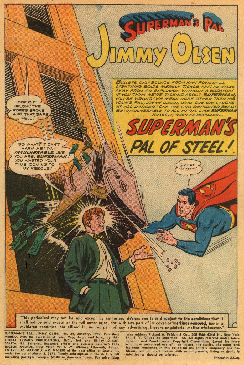 Read online Superman's Pal Jimmy Olsen comic -  Issue #34 - 3