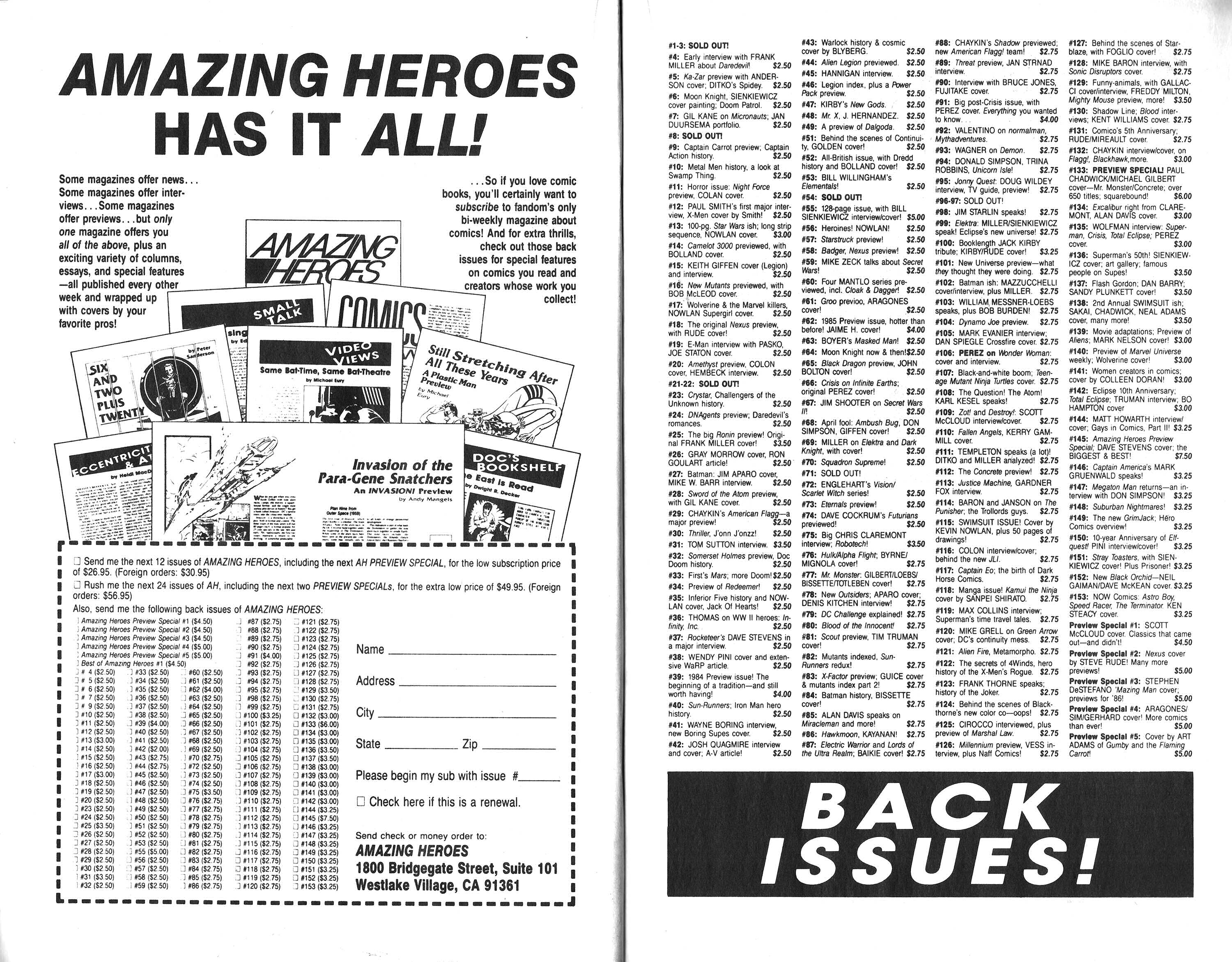 Read online Amazing Heroes comic -  Issue #167 - 13