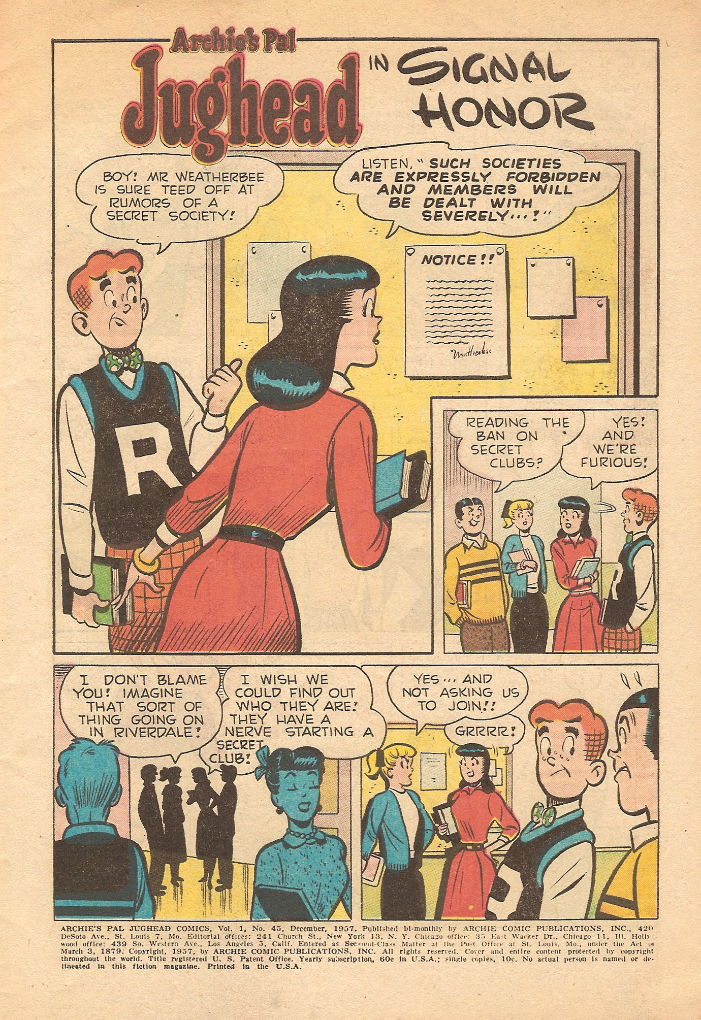 Read online Archie's Pal Jughead comic -  Issue #45 - 3
