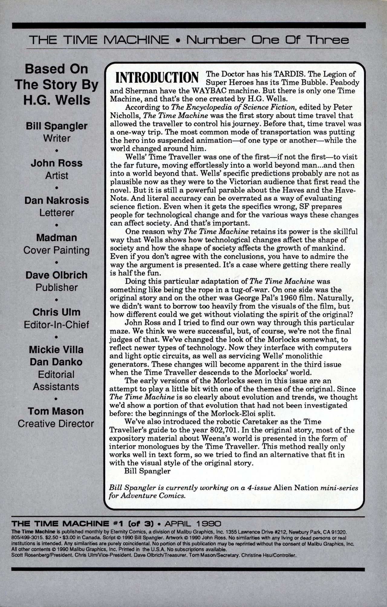 Read online The Time Machine comic -  Issue #1 - 2