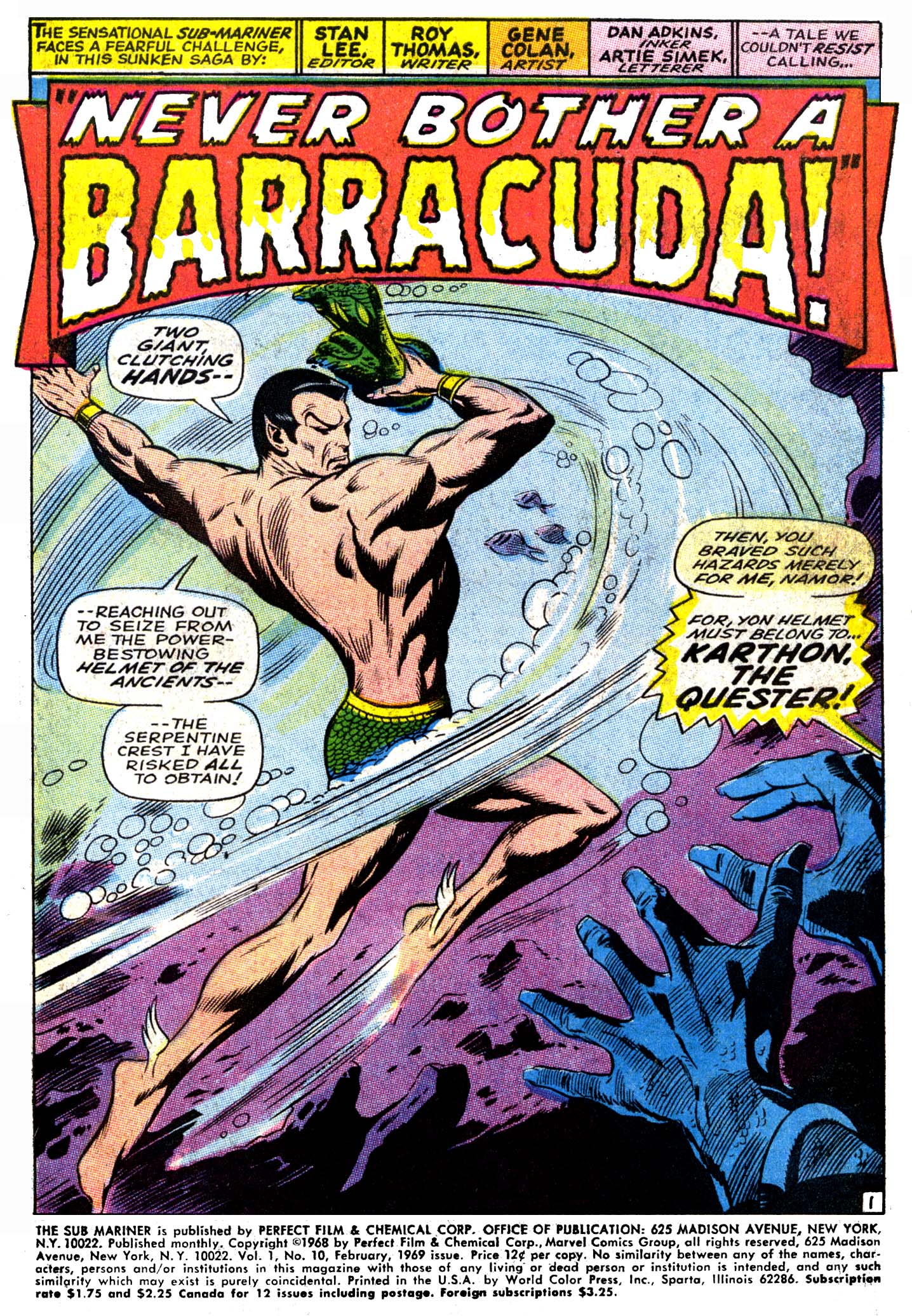 Read online The Sub-Mariner comic -  Issue #10 - 2