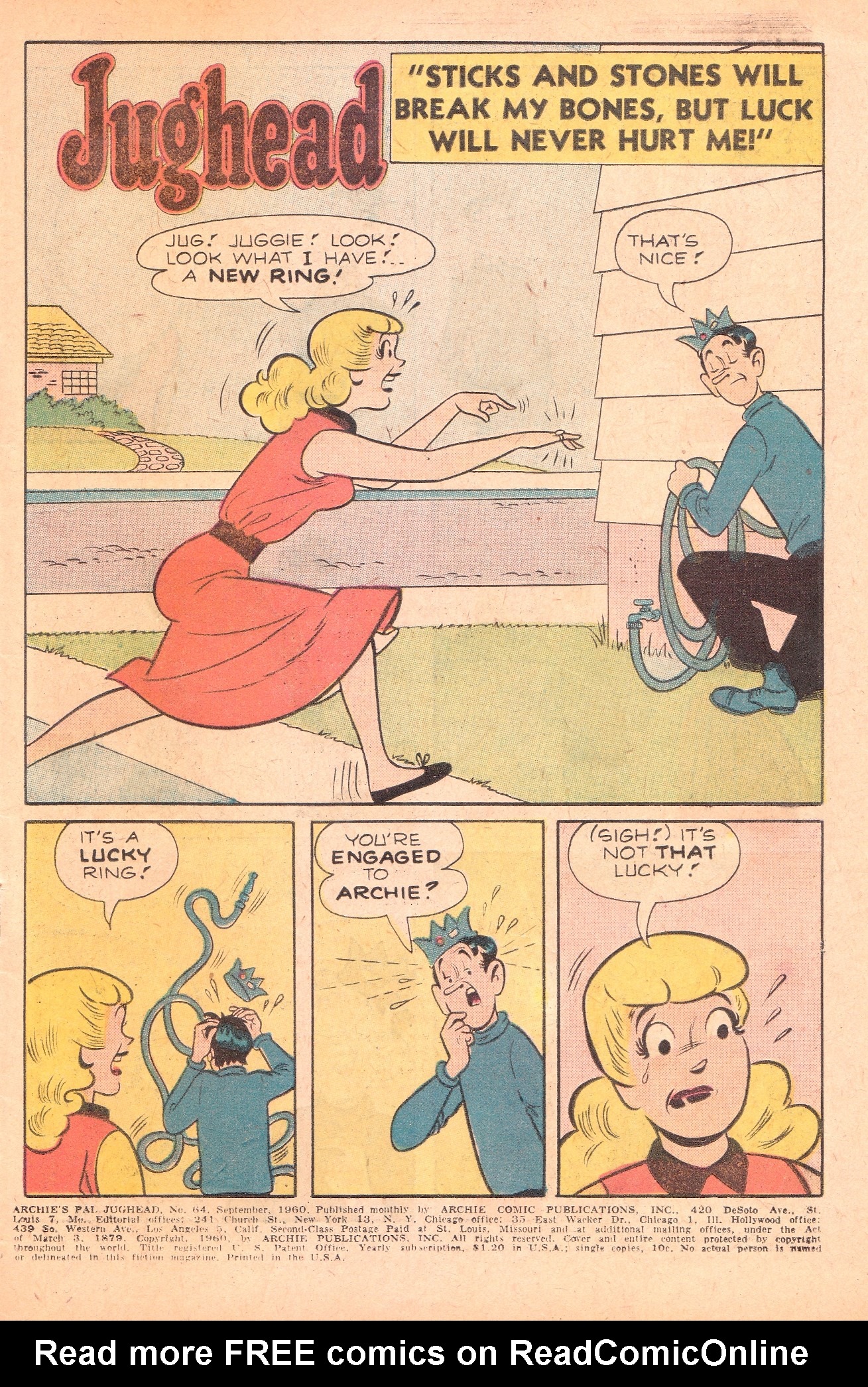 Read online Archie's Pal Jughead comic -  Issue #64 - 3