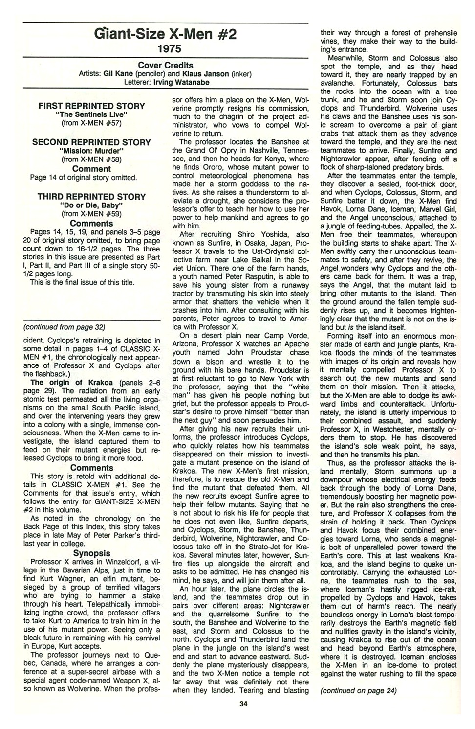 Read online The Official Marvel Index To The X-Men comic -  Issue #4 - 36