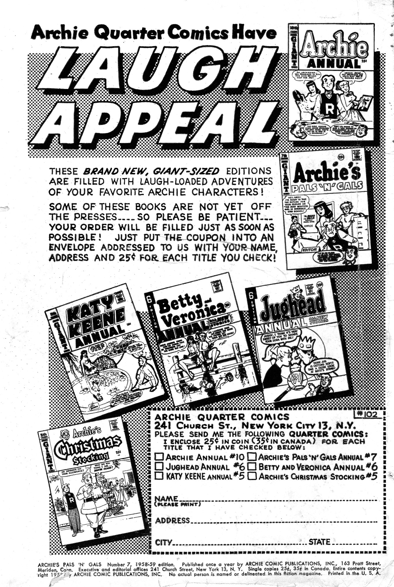 Read online Archie's Pals 'N' Gals (1952) comic -  Issue #7 - 2