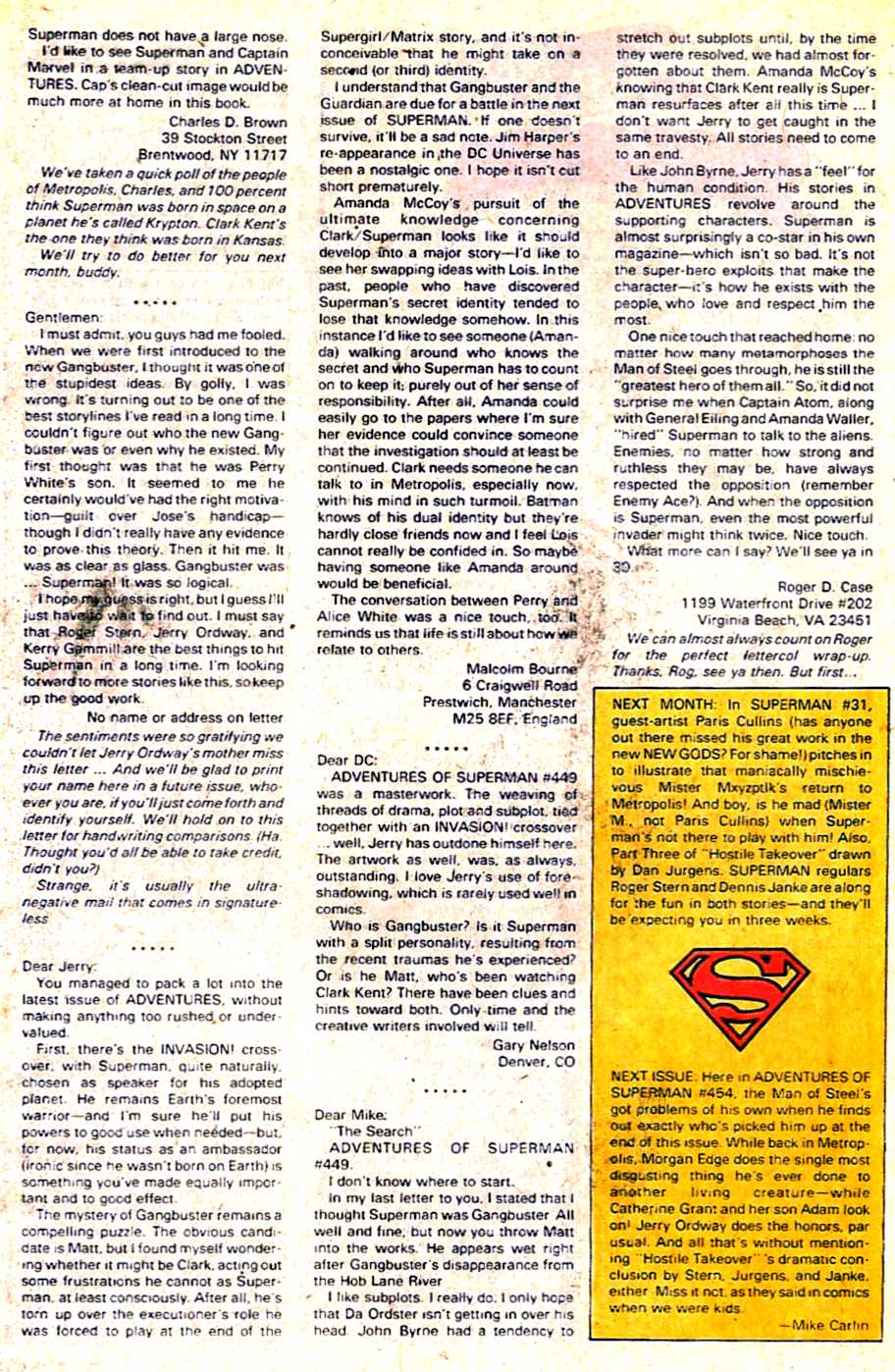 Read online Adventures of Superman (1987) comic -  Issue #453 - 24