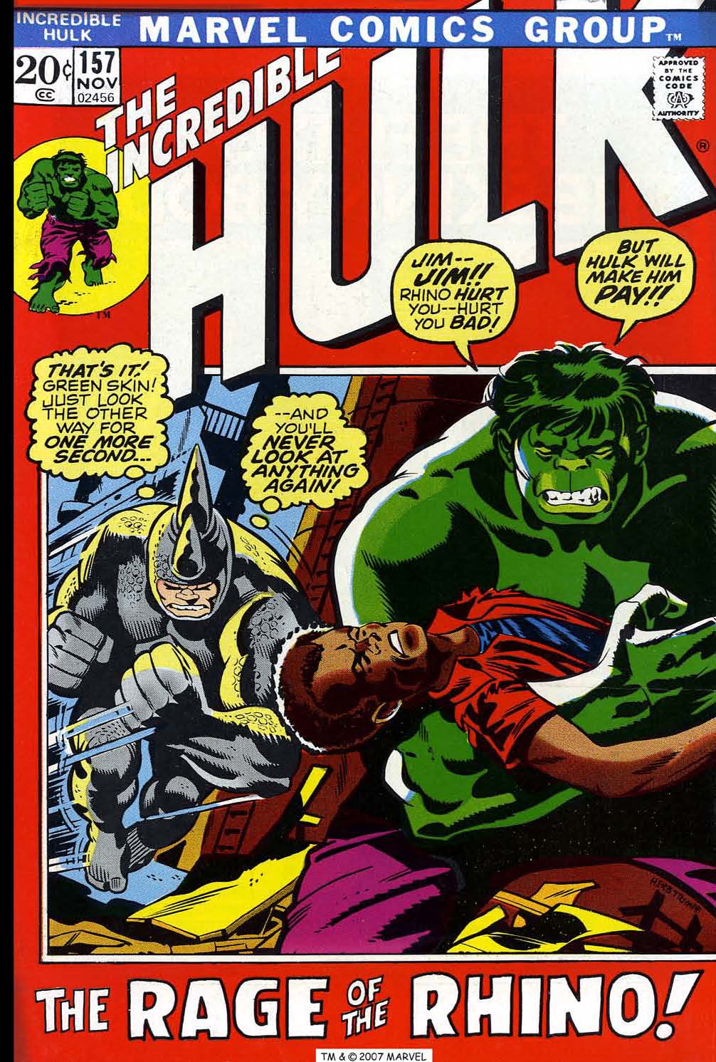 Read online The Incredible Hulk (1968) comic -  Issue #157 - 1