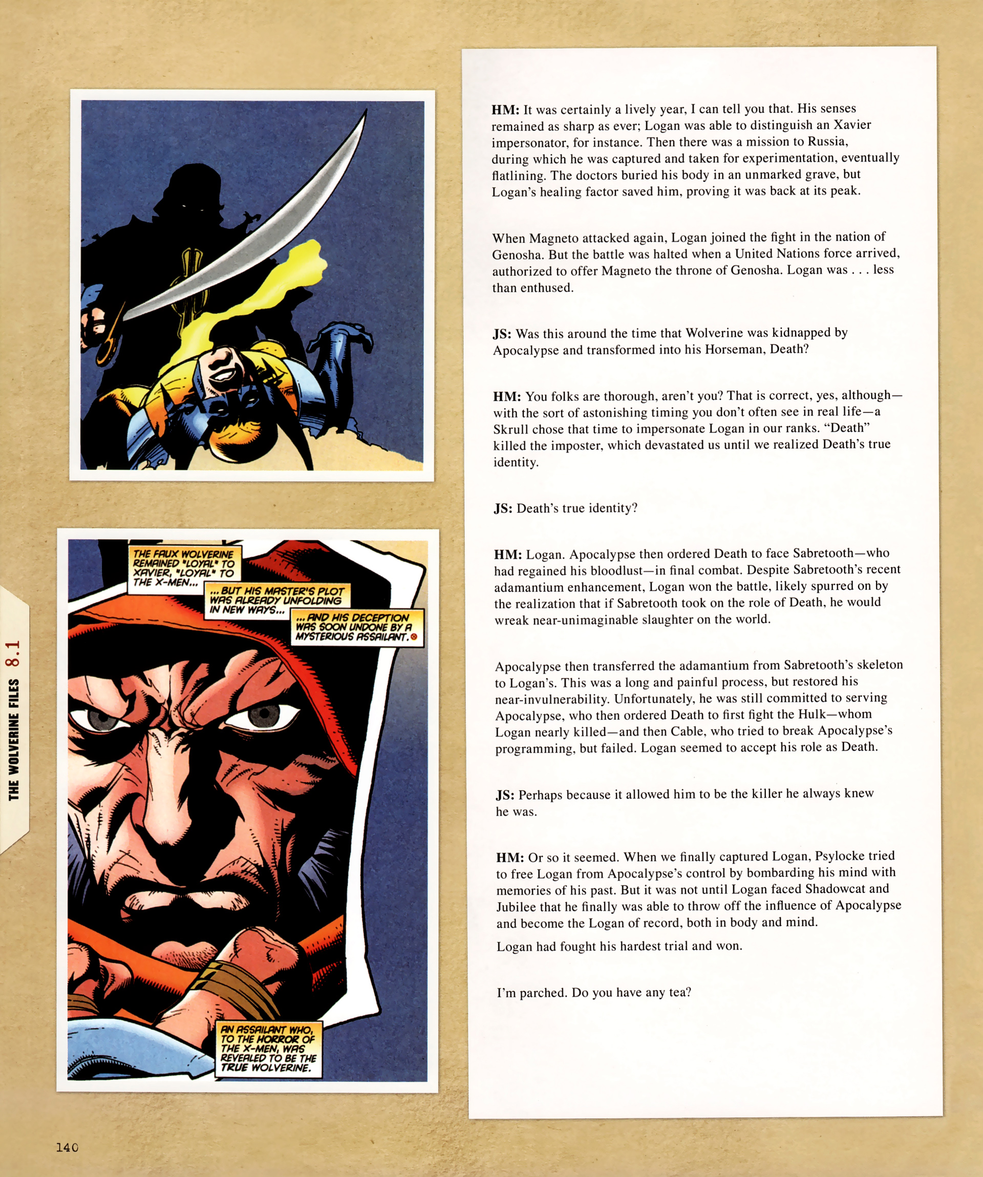 Read online The Wolverine Files comic -  Issue # TPB - 129