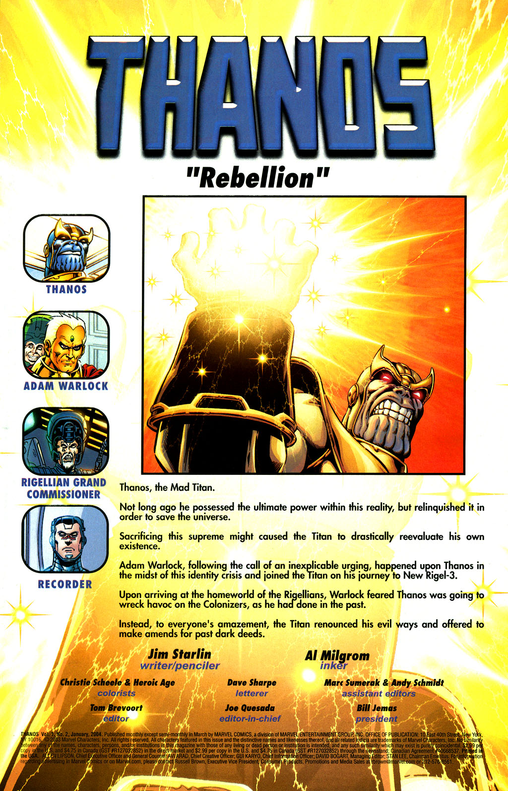 Read online Thanos (2003) comic -  Issue #2 - 2