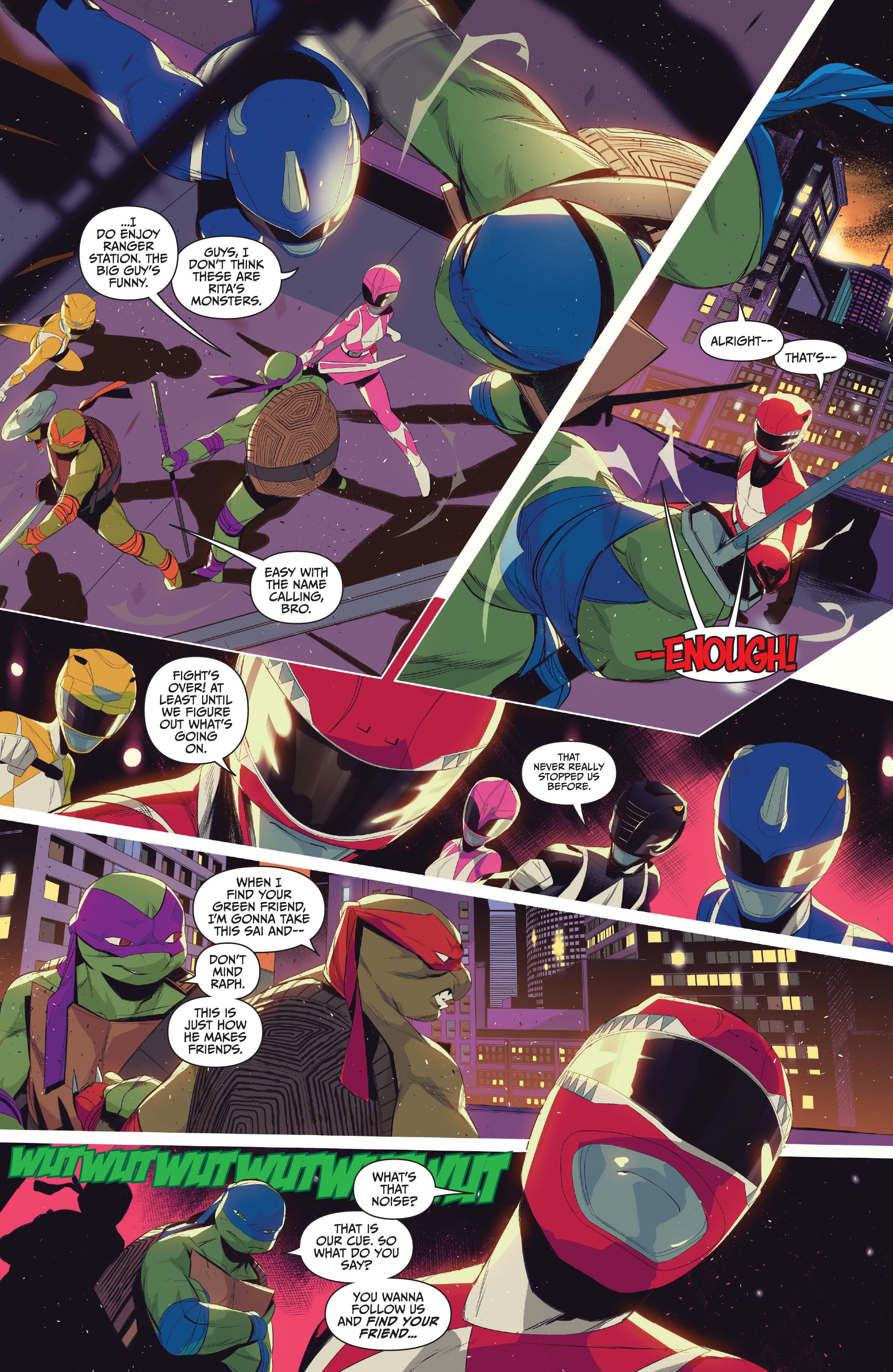 Read online Mighty Morphin Power Rangers: Teenage Mutant Ninja Turtles comic -  Issue #2 - 4