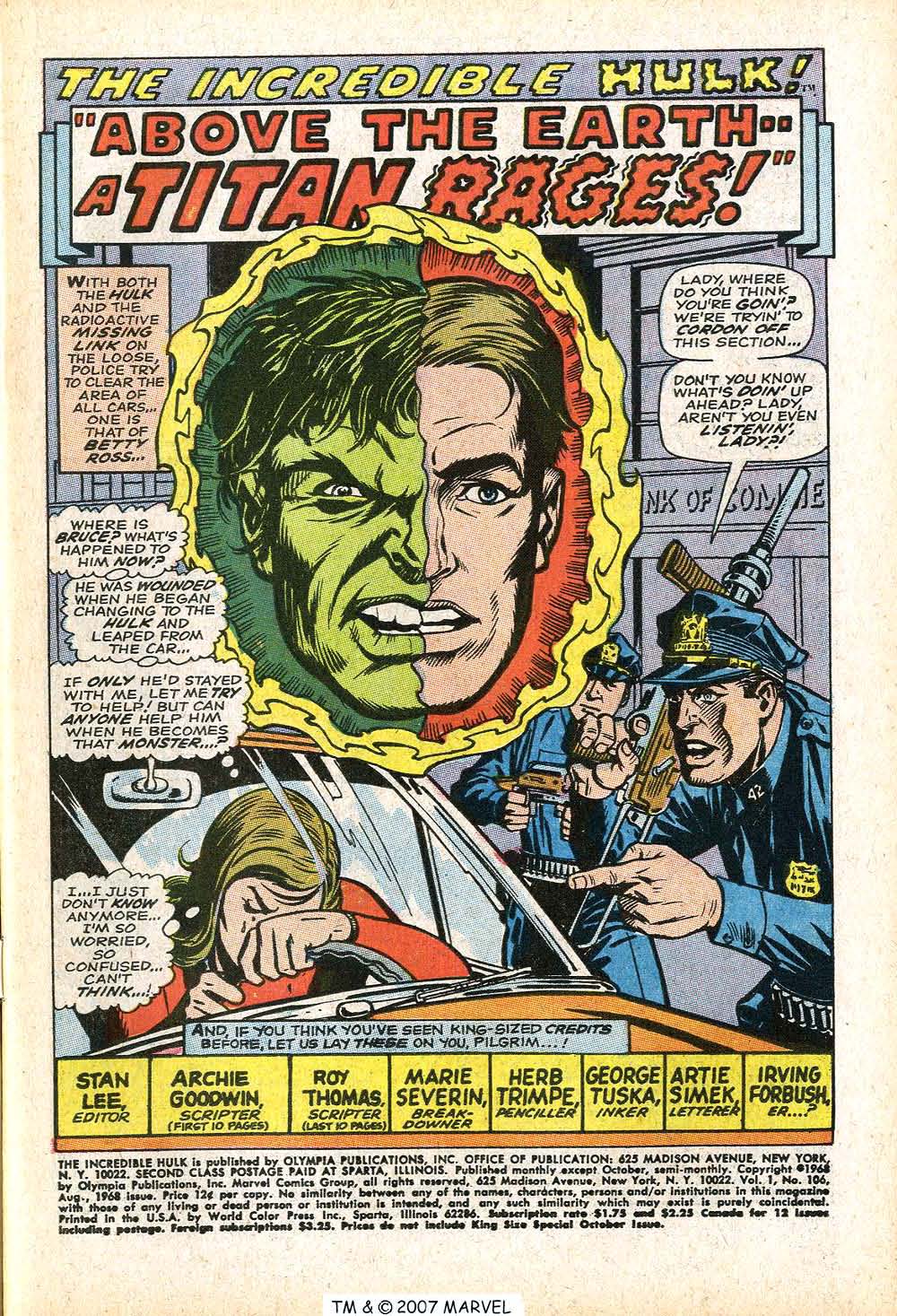 Read online The Incredible Hulk (1968) comic -  Issue #106 - 3