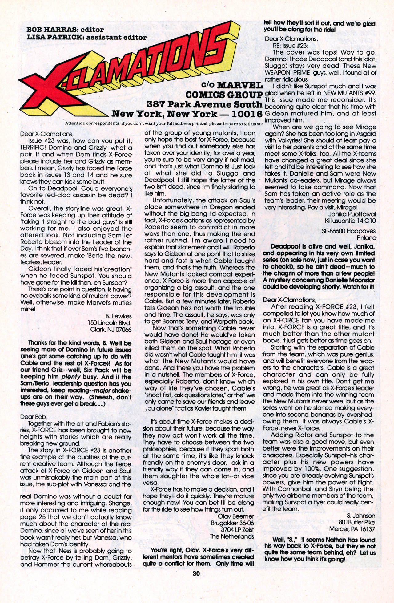 Read online X-Force (1991) comic -  Issue #26 - 30