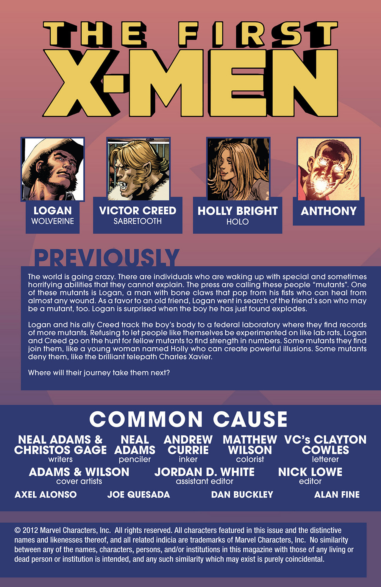 Read online First X-Men comic -  Issue #2 - 2