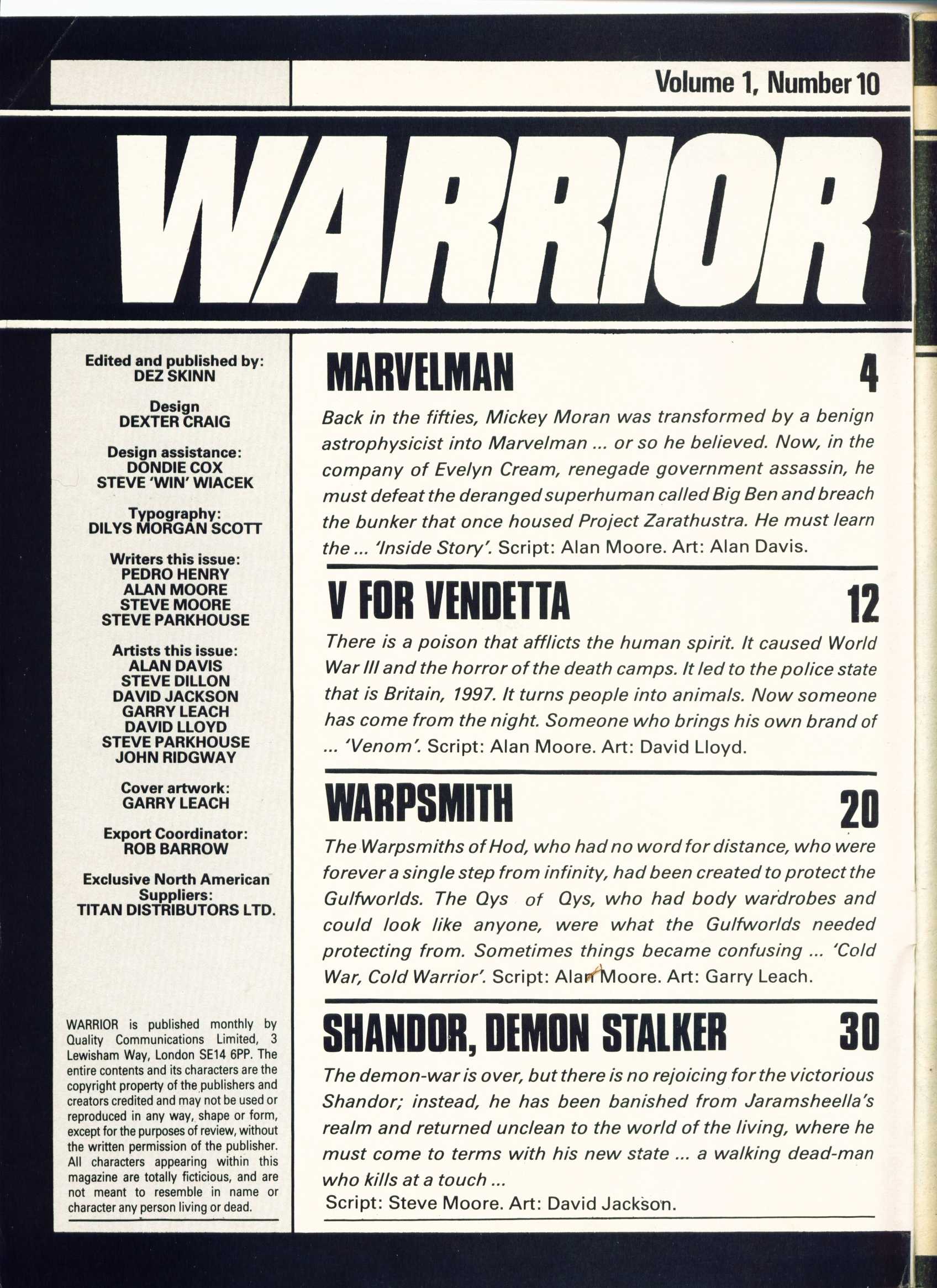 Read online Warrior comic -  Issue #10 - 2