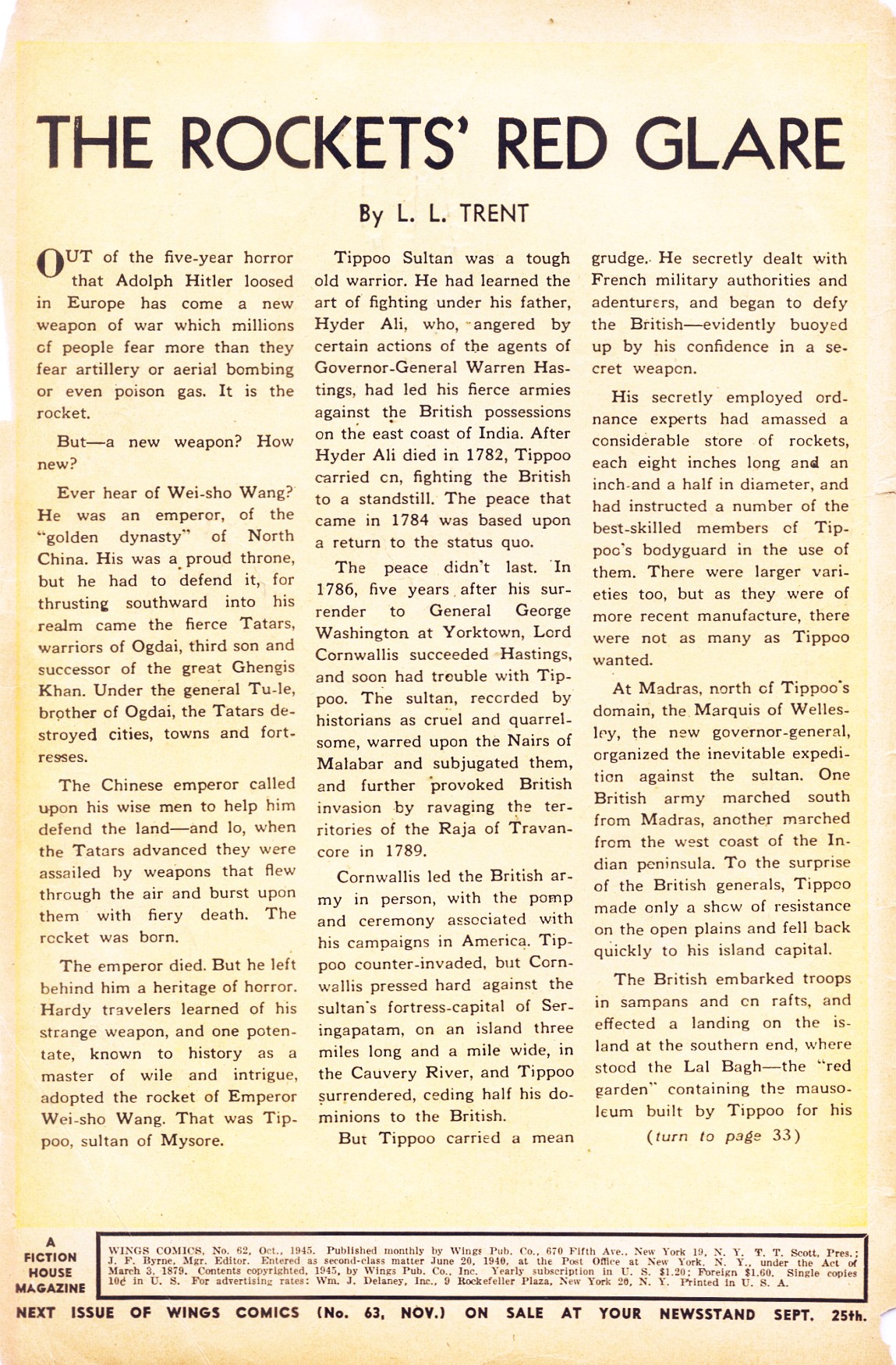 Read online Wings Comics comic -  Issue #62 - 2