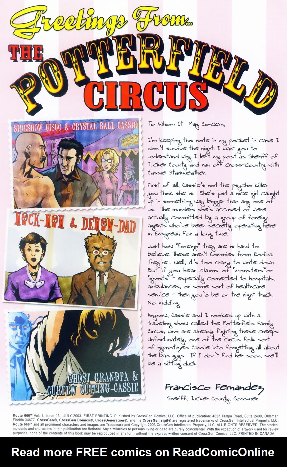 Read online Route 666 comic -  Issue #13 - 3