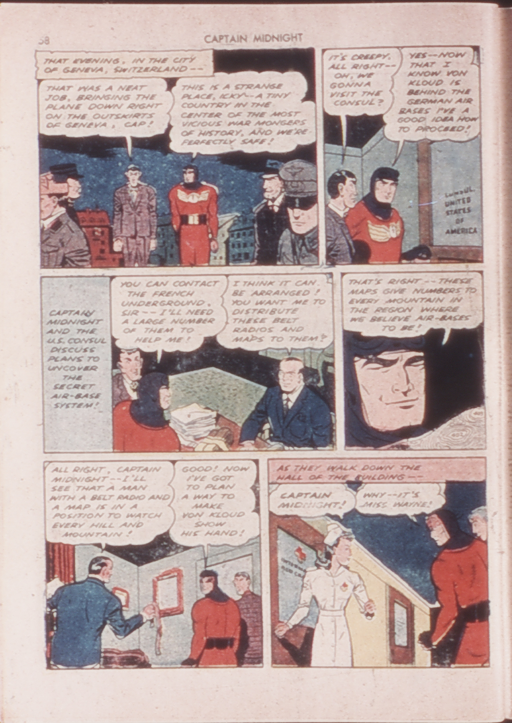 Read online Captain Midnight (1942) comic -  Issue #14 - 56