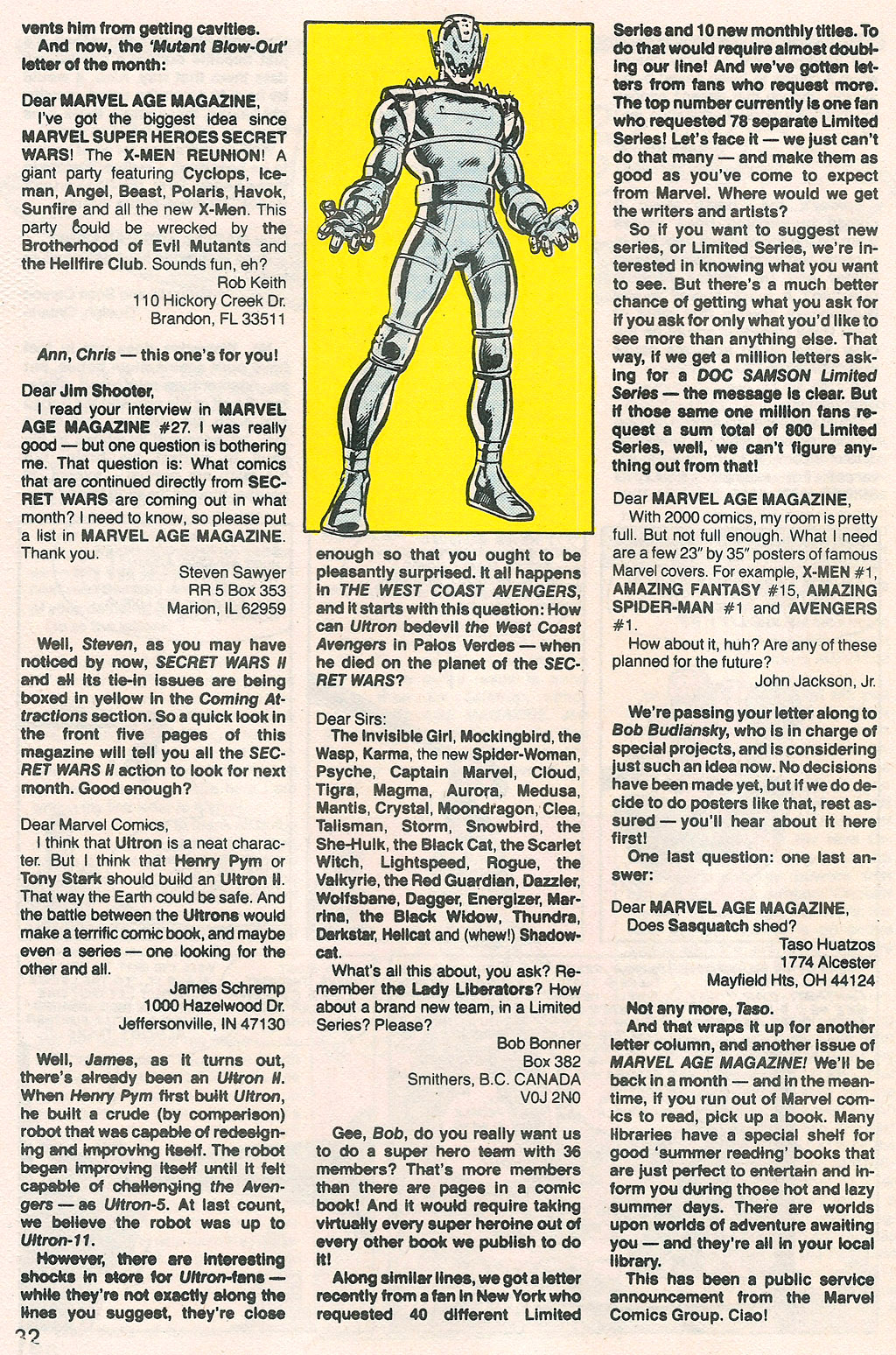 Read online Marvel Age comic -  Issue #31 - 33