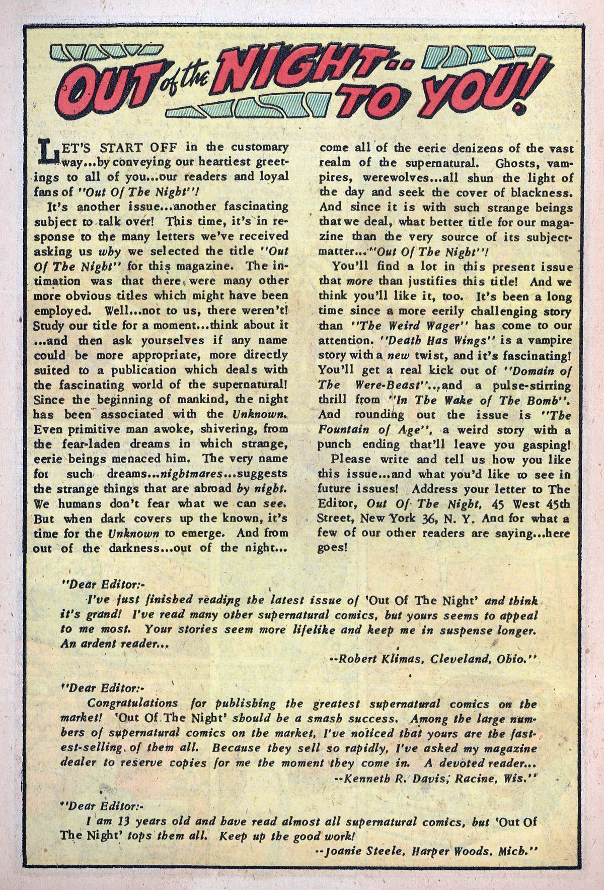 Read online Out of the Night comic -  Issue #9 - 28