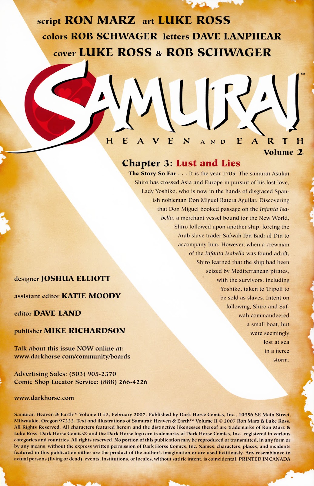 Samurai: Heaven and Earth (2006) issue 3 - Page 2