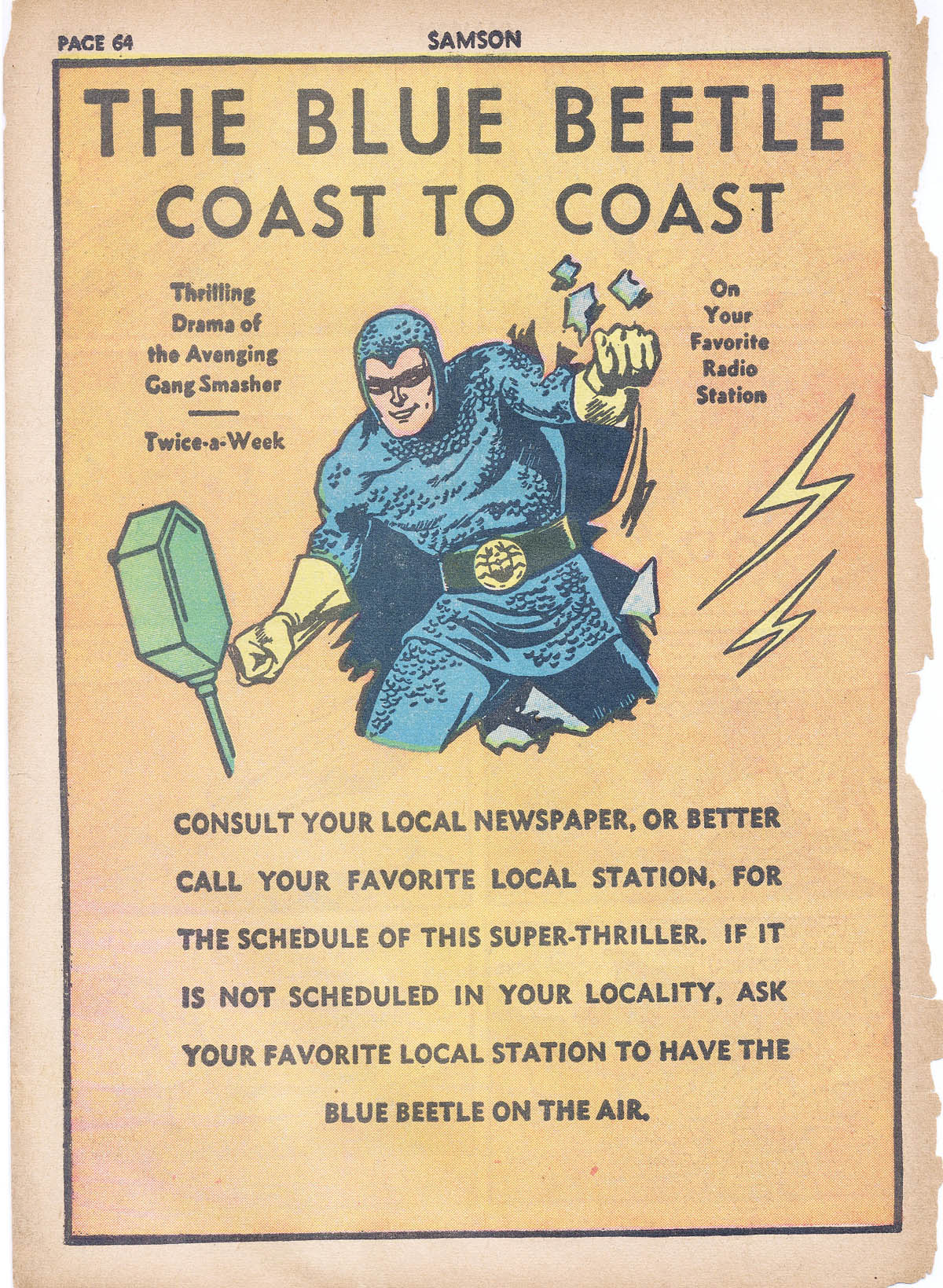 Read online Samson (1940) comic -  Issue #4 - 65