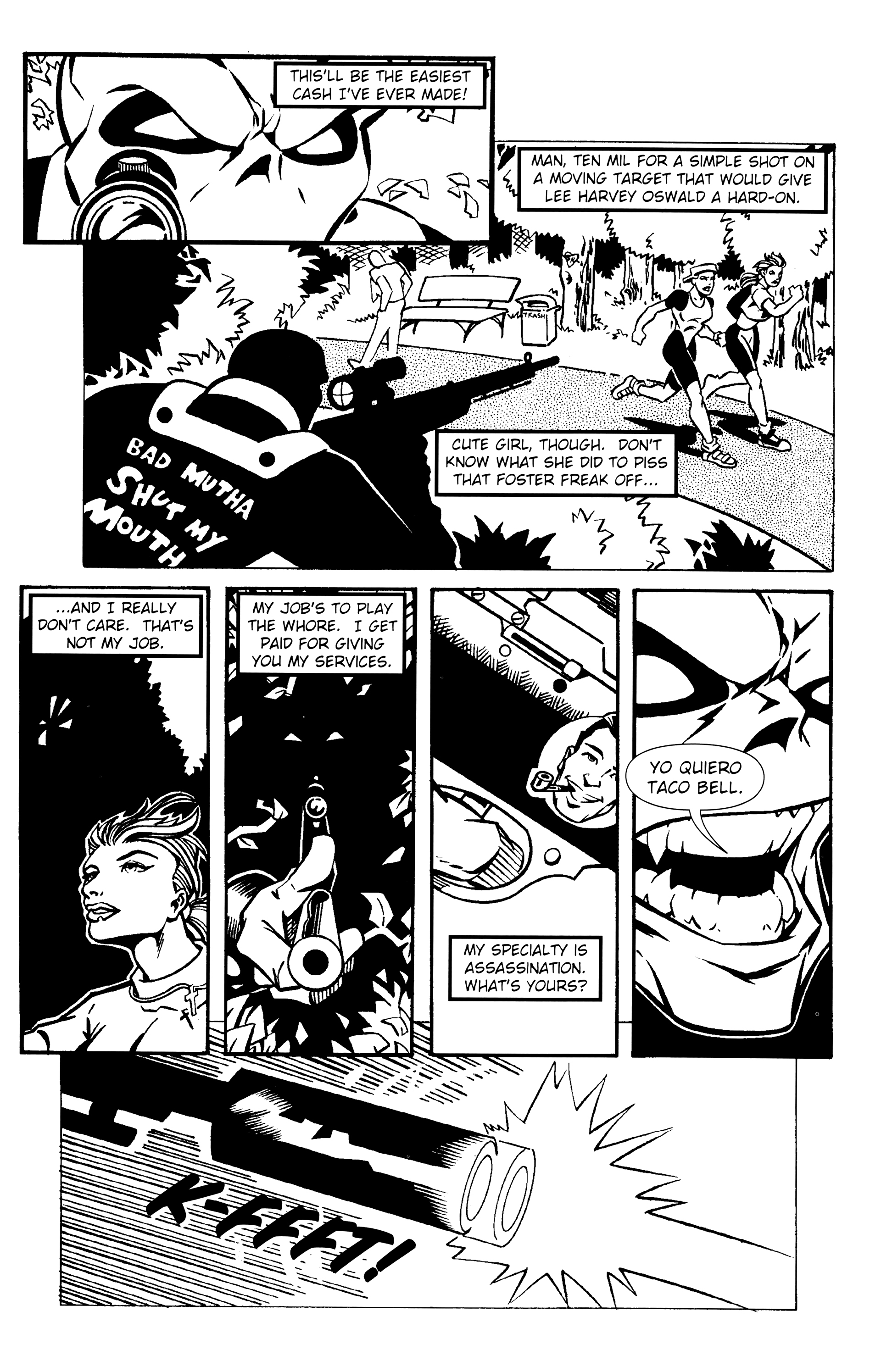 Read online Warrior Nun: Black & White comic -  Issue #8 - 14