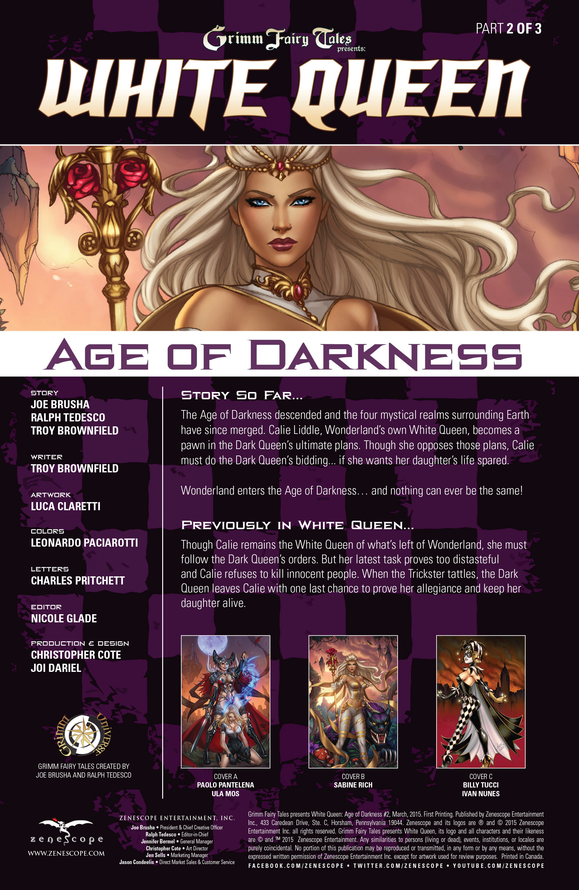 Read online Grimm Fairy Tales presents White Queen: Age of Darkness comic -  Issue #2 - 3