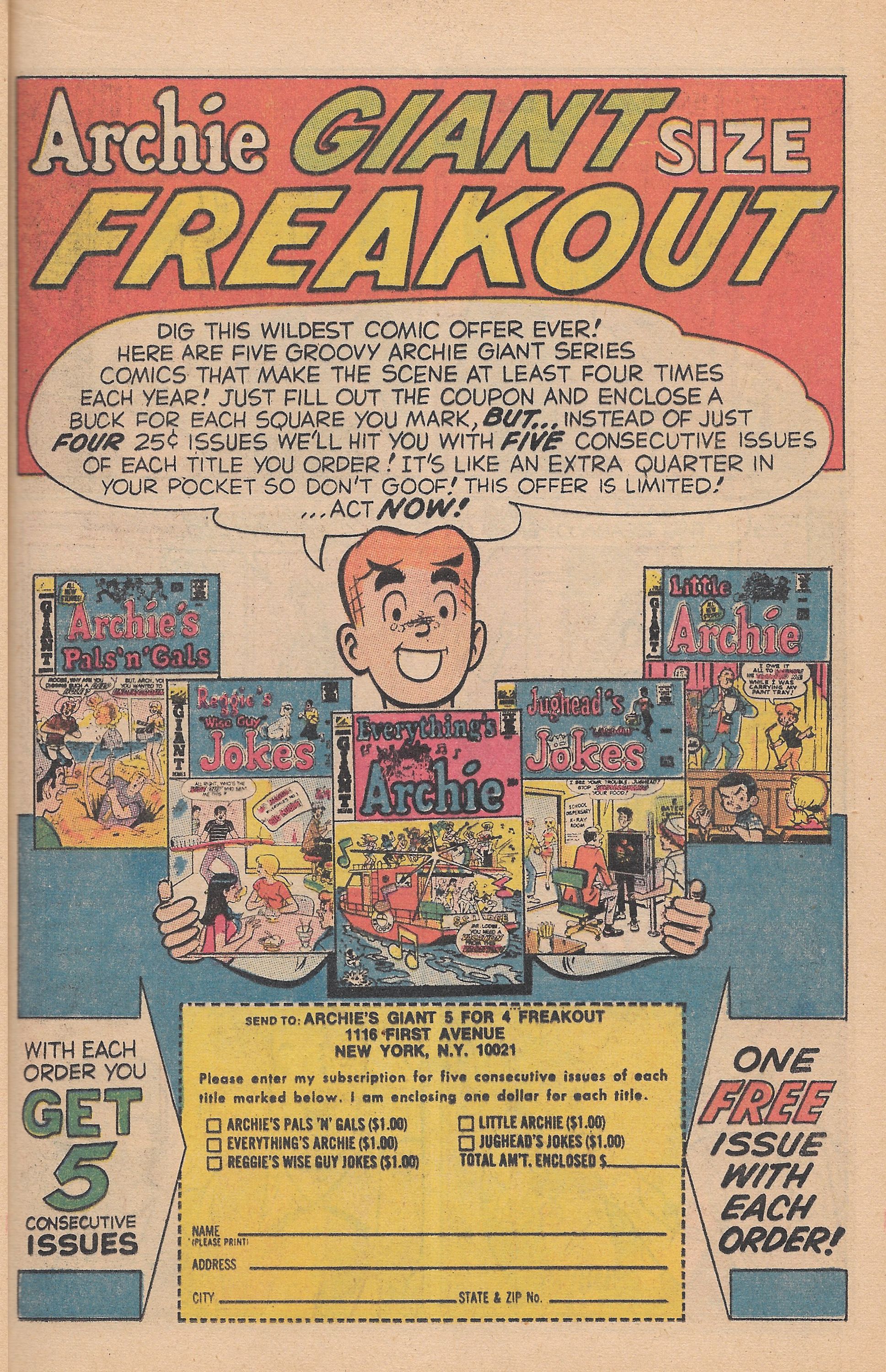 Read online Archie's TV Laugh-Out comic -  Issue #5 - 49