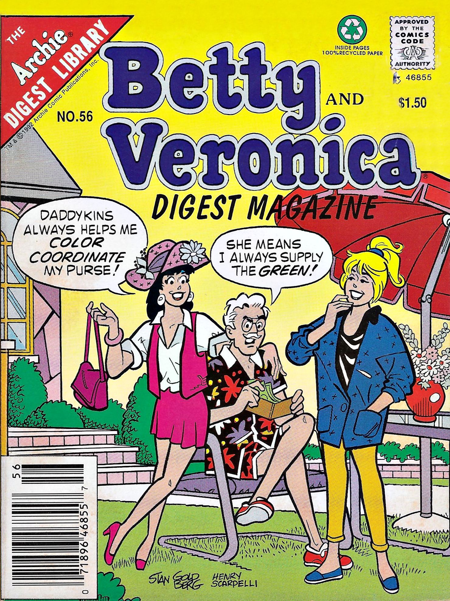 Read online Betty and Veronica Digest Magazine comic -  Issue #56 - 1
