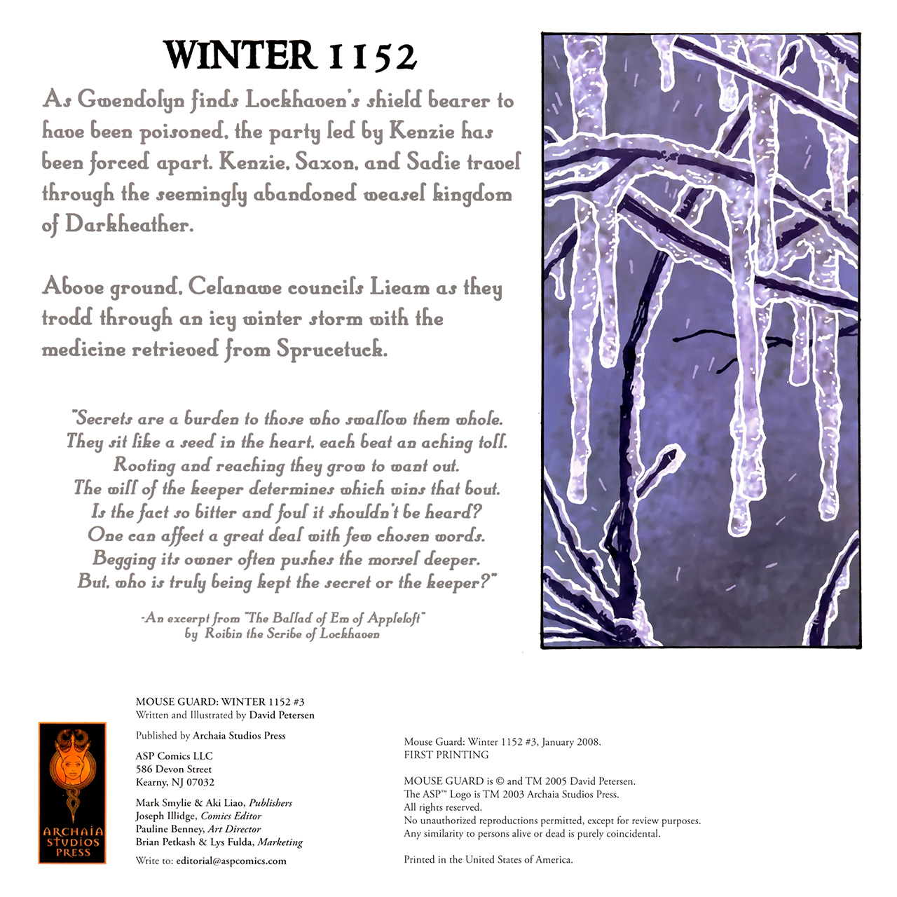 Read online Mouse Guard: Winter 1152 comic -  Issue #3 - 2