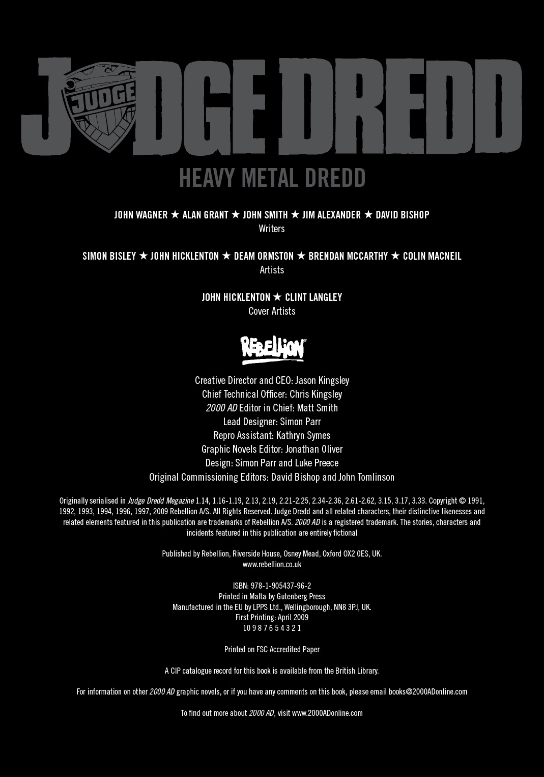 Read online Judge Dredd [Collections - Rebellion] comic -  Issue # TPB Judge Dredd - Heavy Metal Dredd - 4