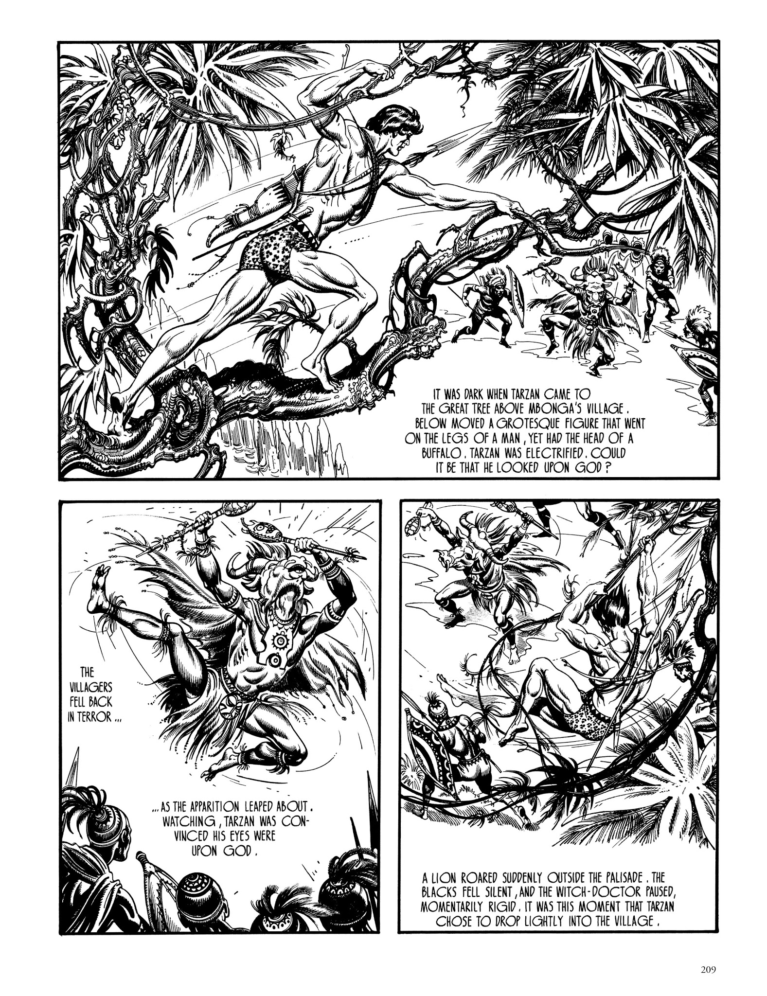 Read online Edgar Rice Burroughs' Tarzan: Burne Hogarth's Lord of the Jungle comic -  Issue # TPB - 208