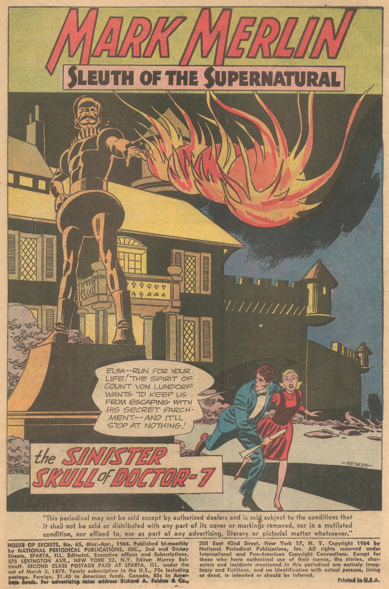 Read online House of Secrets (1956) comic -  Issue #65 - 3