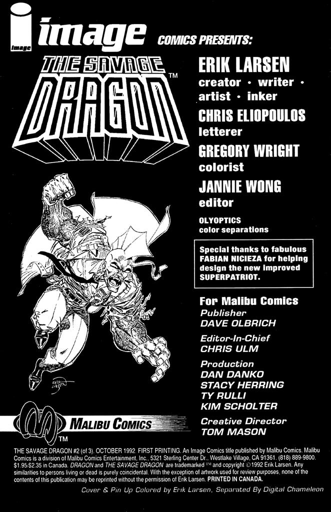 Read online The Savage Dragon (1992) comic -  Issue #2 - 2