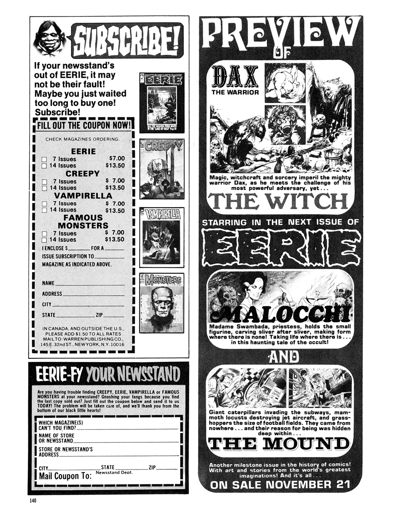 Read online Eerie Archives comic -  Issue # TPB 9 - 141