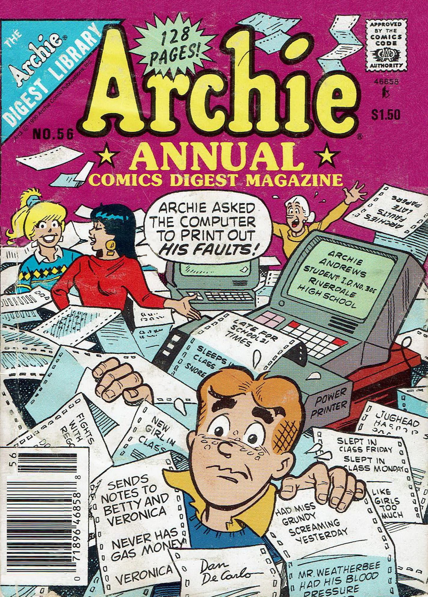 Read online Archie Annual Digest Magazine comic -  Issue #56 - 1