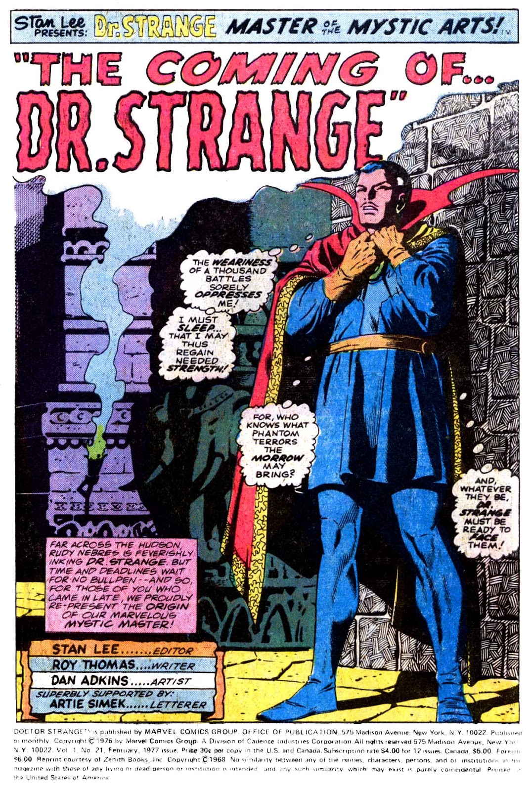 Doctor Strange (1974) issue 21 - Page 2