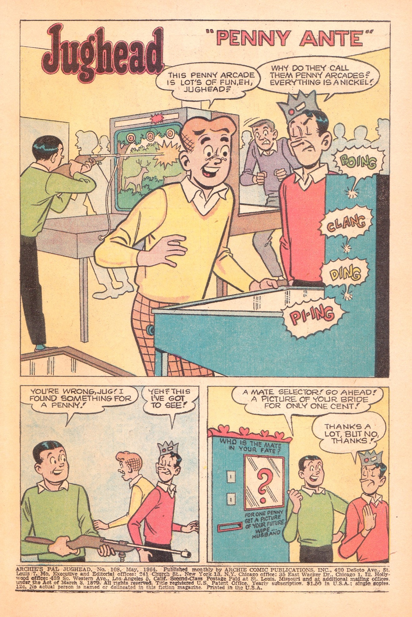 Read online Archie's Pal Jughead comic -  Issue #108 - 3