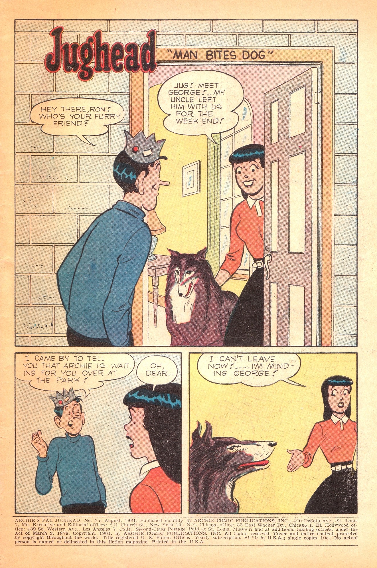Read online Archie's Pal Jughead comic -  Issue #75 - 3