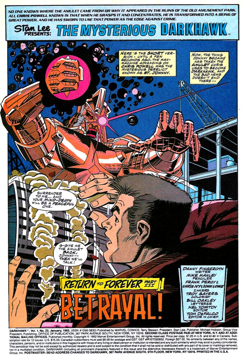 Read online Darkhawk (1991) comic -  Issue #23 - 2
