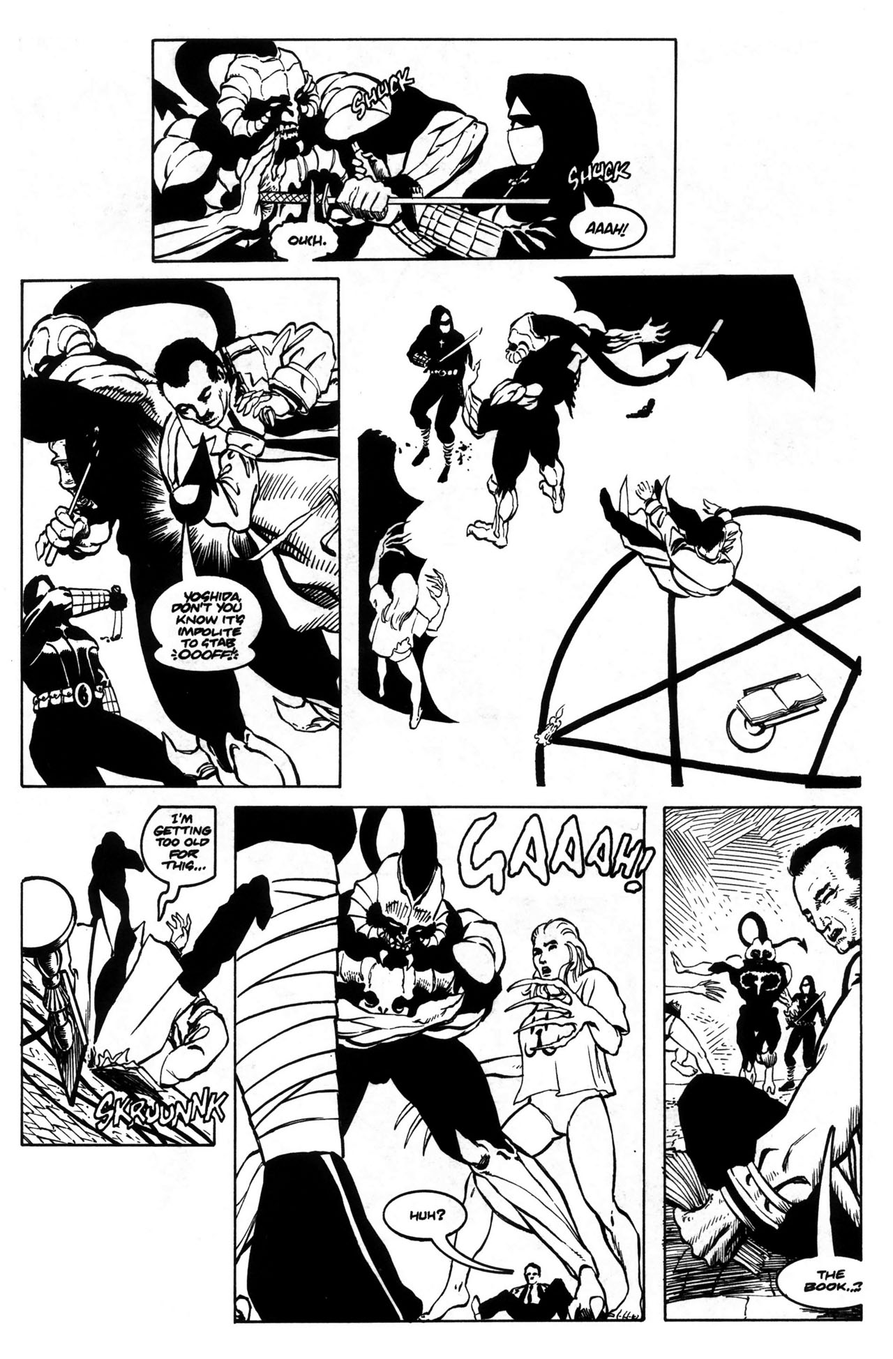 Read online Warrior Nun: Black & White comic -  Issue #6 - 16