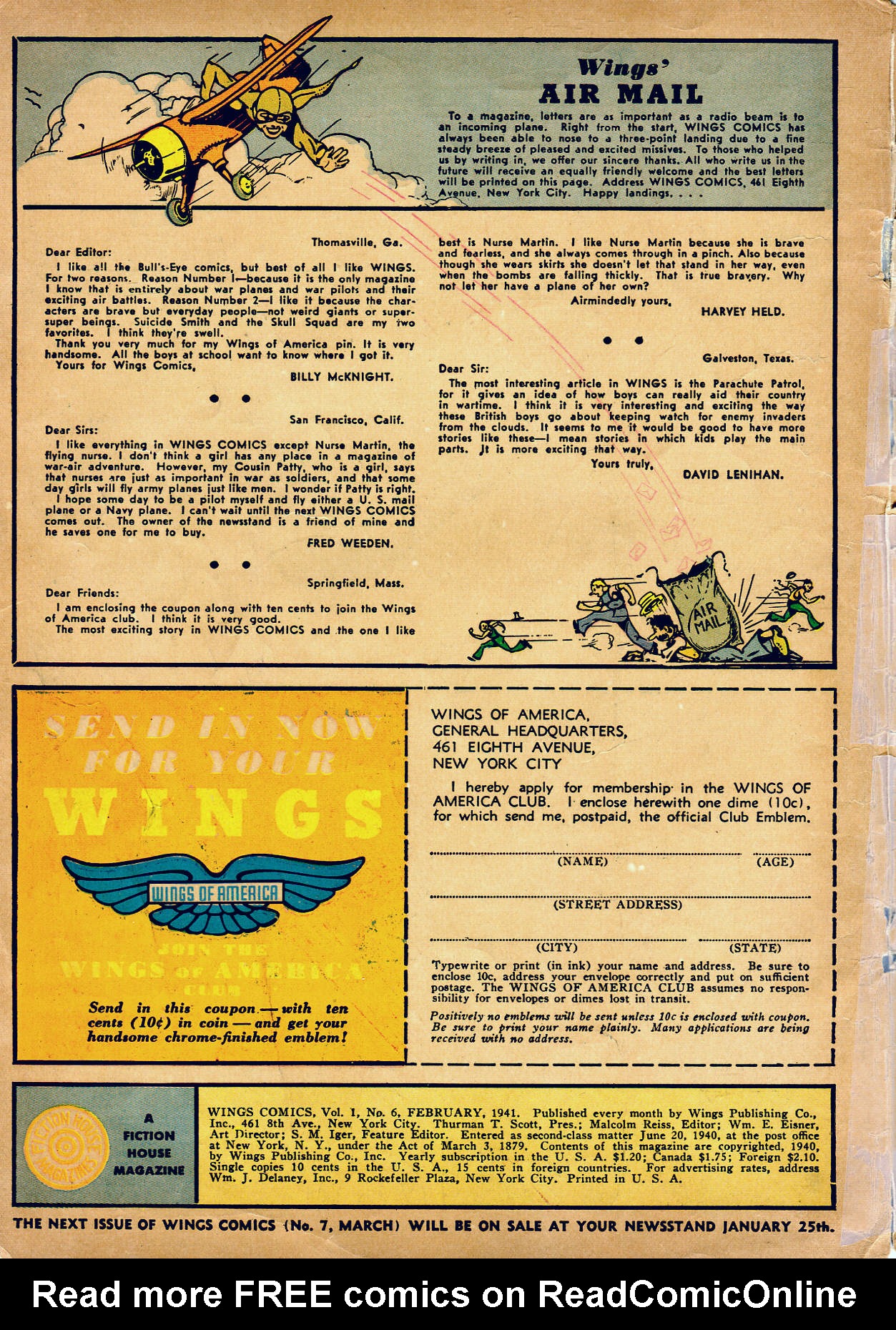 Read online Wings Comics comic -  Issue #6 - 2