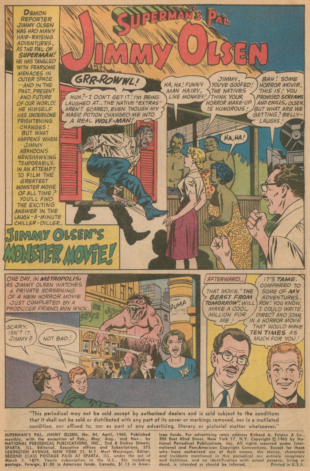 Read online Superman's Pal Jimmy Olsen comic -  Issue #84 - 3